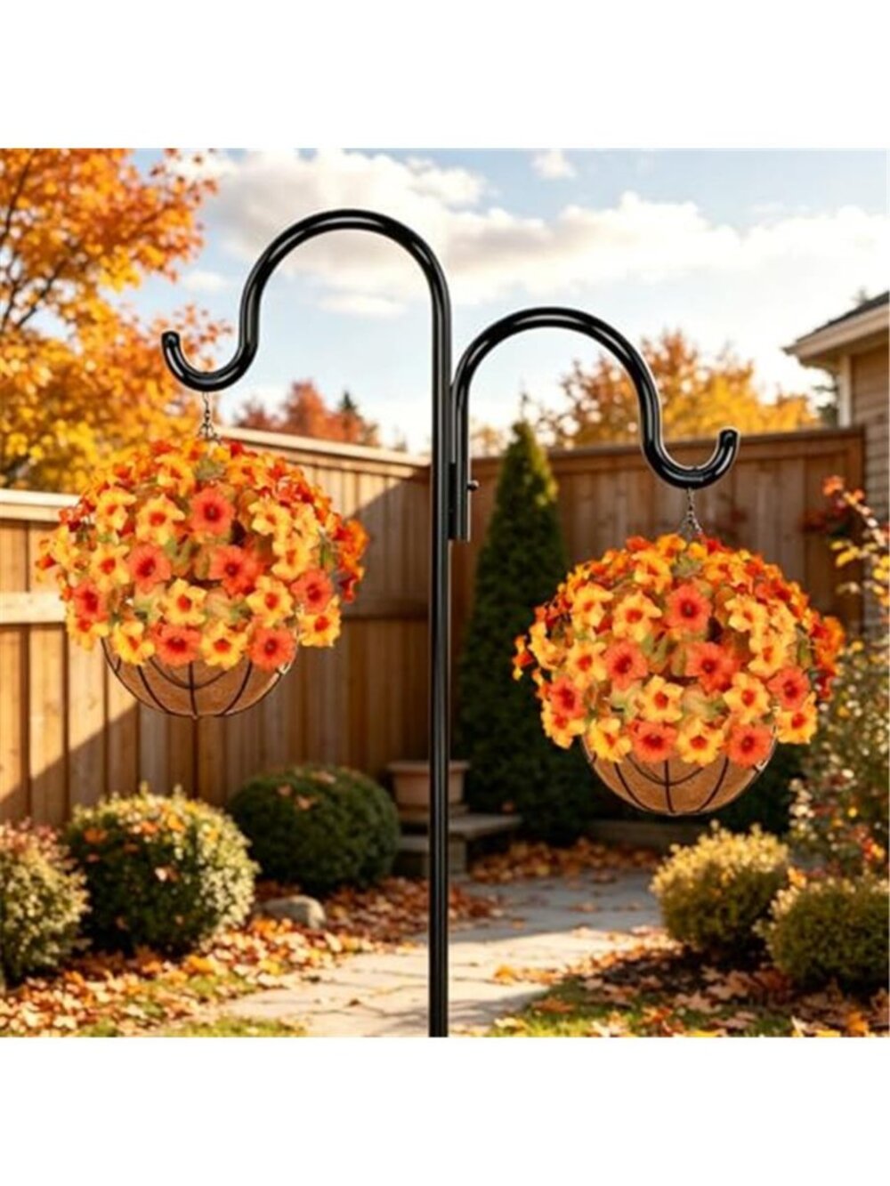 6 Artificial Fall Flowers for Outdoors, Faux Petunias Autumn Decoration, Fake - Picture 5 of 7